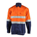 Camisa de seguridad de trabajo de algodón FR Hi Vis